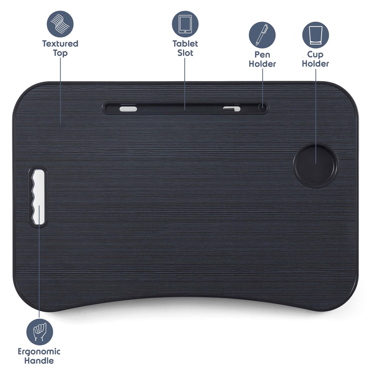 Laptop Bed Tray Table, Adjustable Laptop Stand, Portable Lap Desks with Foldable Legs, Reading Desk for Sofa Couch Floor - Large