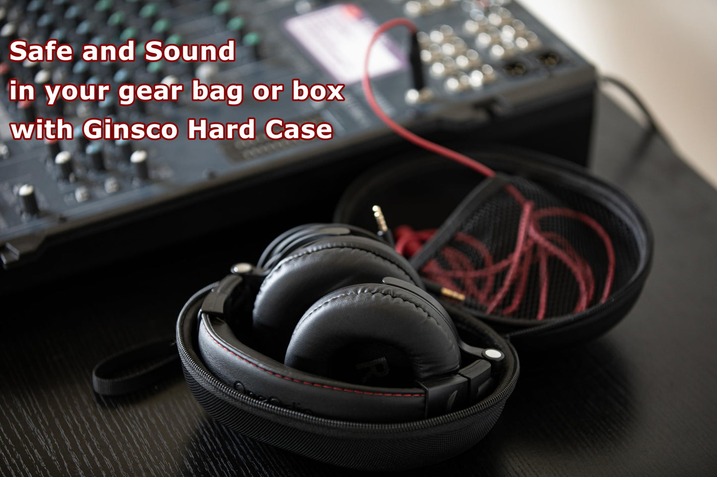 Ginsco Hard Case for Soundcore by Anker, Space One, Active Noise Cancelling Headphones, Arch Case for OneOdio Pro 10/A70/A71, ATH M20X/M30X/M40X, Sony MDR7506 etc Studio Monitor Headphone