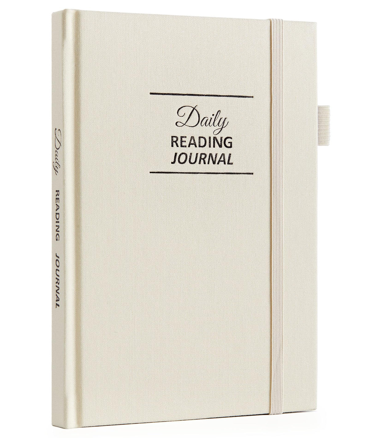 Comkiso Reading Journal for Book Lovers - 75 Book Journal Reading Log for Book Tracking, A5 Linen Book Review Journal with TBR Tracker List, Ratings, Challenges, Prompts, and Index - Beige