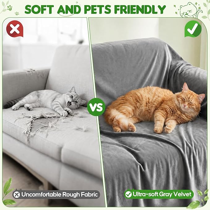 Couch Cover, Cat Scratch Resistant Sofa Cover, Waterproof Sofa Cover, Heavy