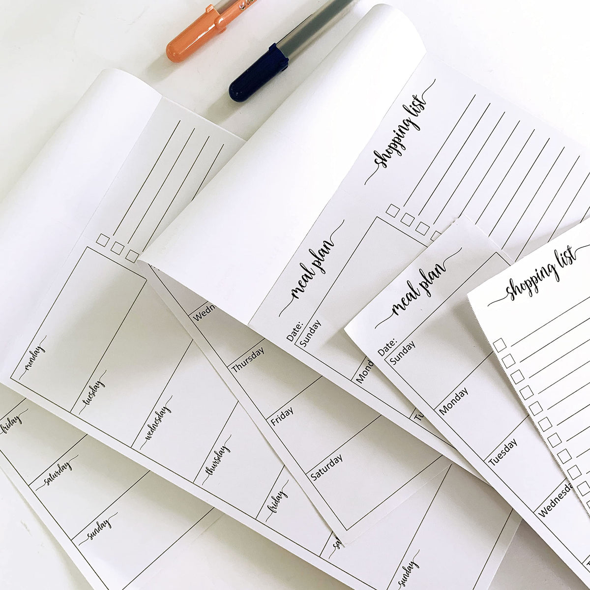 321Done Magnetic Meal Planning Notepad - Large Letter Size (8.5x11) Weekly Menu Planner Tear-Off Refrigerator Fridge Shopping List Meals Grocery Memo Pad - Perforated Sunday Start, Made in USA