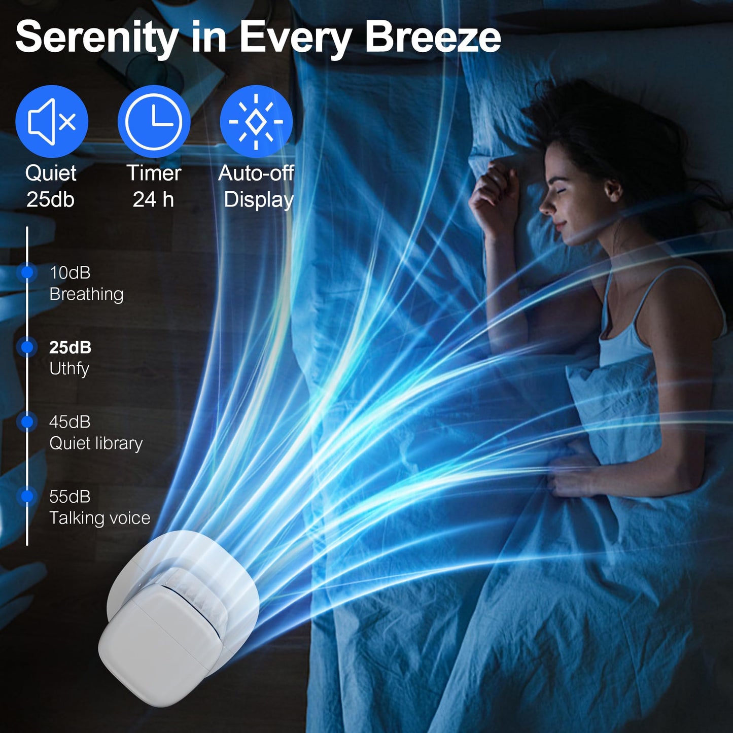 Uthfy 41" Portable Air Conditioners, 120° Oscillating Cooling Fans that Blow Cold Air with 24H Timer,4 Modes&3 Speeds,Dual Water Tank, 4 Ice Packs, Remote, Portable AC, 3 In 1 Swamp Cooler for Bedroom