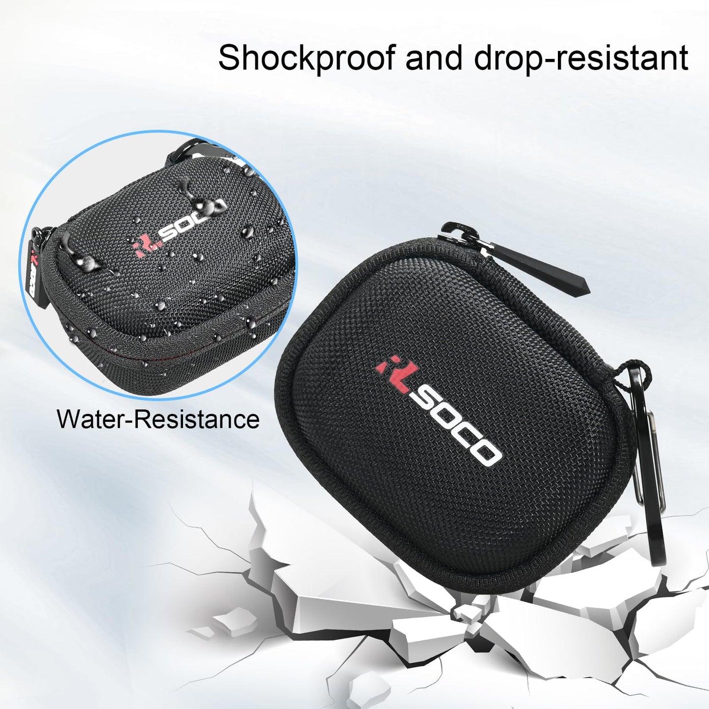 RLSOCO Hard Case for Huawei FreeBuds Pro 5 Wireless Earbuds | Shockproof, Dustproof, Water-Resistant Storage Pouch, with Sturdy Metal Hook (Case Only)