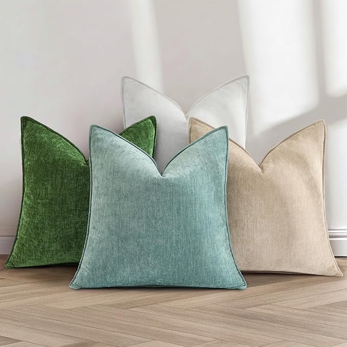 decorUhome Summer Couch Euro Sham Throw Pillow Covers 22x22 Set of 2,