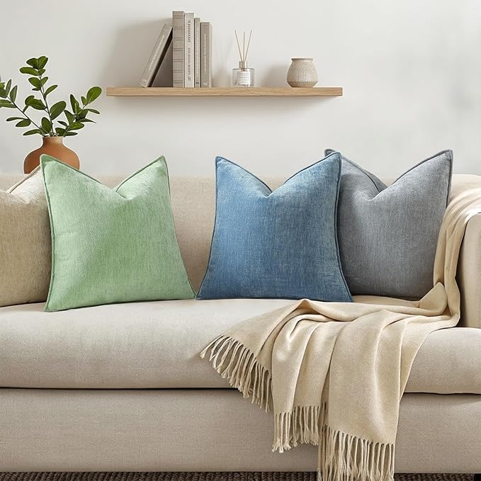 decorUhome Summer Couch Euro Sham Throw Pillow Covers 24x24 Set of 2,