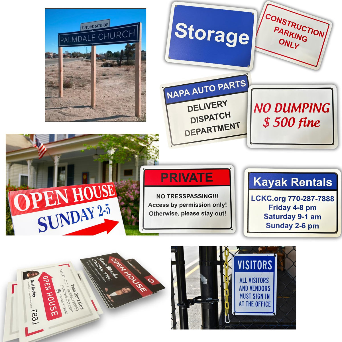 Custom Signs Outdoor Metal for Home Office Business, Personalized, Door, Porch, Delivery, Man Cave, Shop, Garage, Street. For Outside or Inside Use. Our Metal Signs Are UV Printed Solid Aluminum 10x7 inches, Header Box
