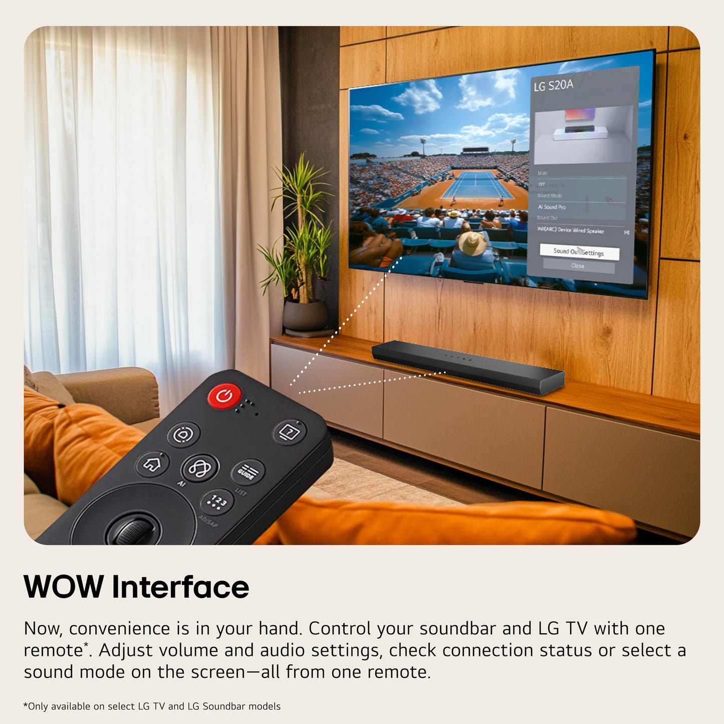 LG S40TR 4.1 ch. Home Theater Soundbar with Rear Surround Speakers and Wireless Subwoofer, Wow Interface, Dolby Audio, AI Sound Pro, Amazon Exclusive