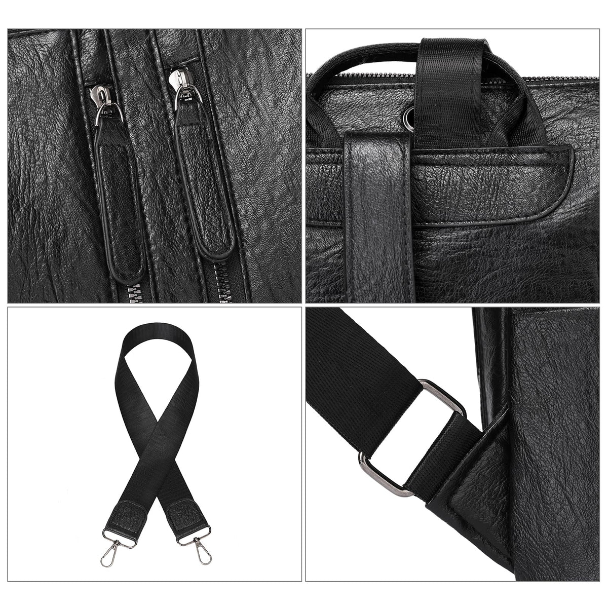 GAEKEAO Backpack Purse for Women PU Leather Anti-theft Backpack Ladies Convertible Large Travel Designer Fashion Shoulder Bag
