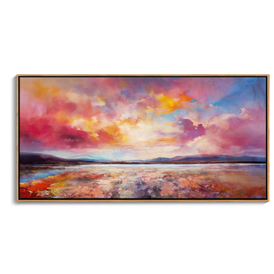 DVQ ART Canvas Wall Art for Living Room Large Size - Coastal Sunset Canvas Prints - Beach Wall Art for Home Decor, Ocean Scenery Picture, Framed Seascape Poster 20"x40" for Bedroom Bathroom Decor