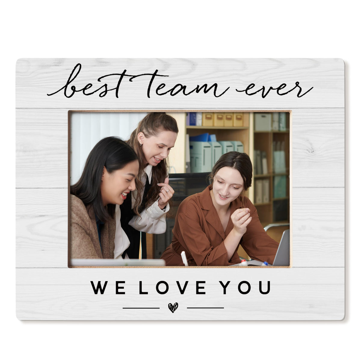 HUKINE Best Team Ever Gift Frame 5x7, Best Team Gifts for Coworkers Employees, Teams Appreciation Gifts Picture Photo Frames for Tabletop Desk Decor