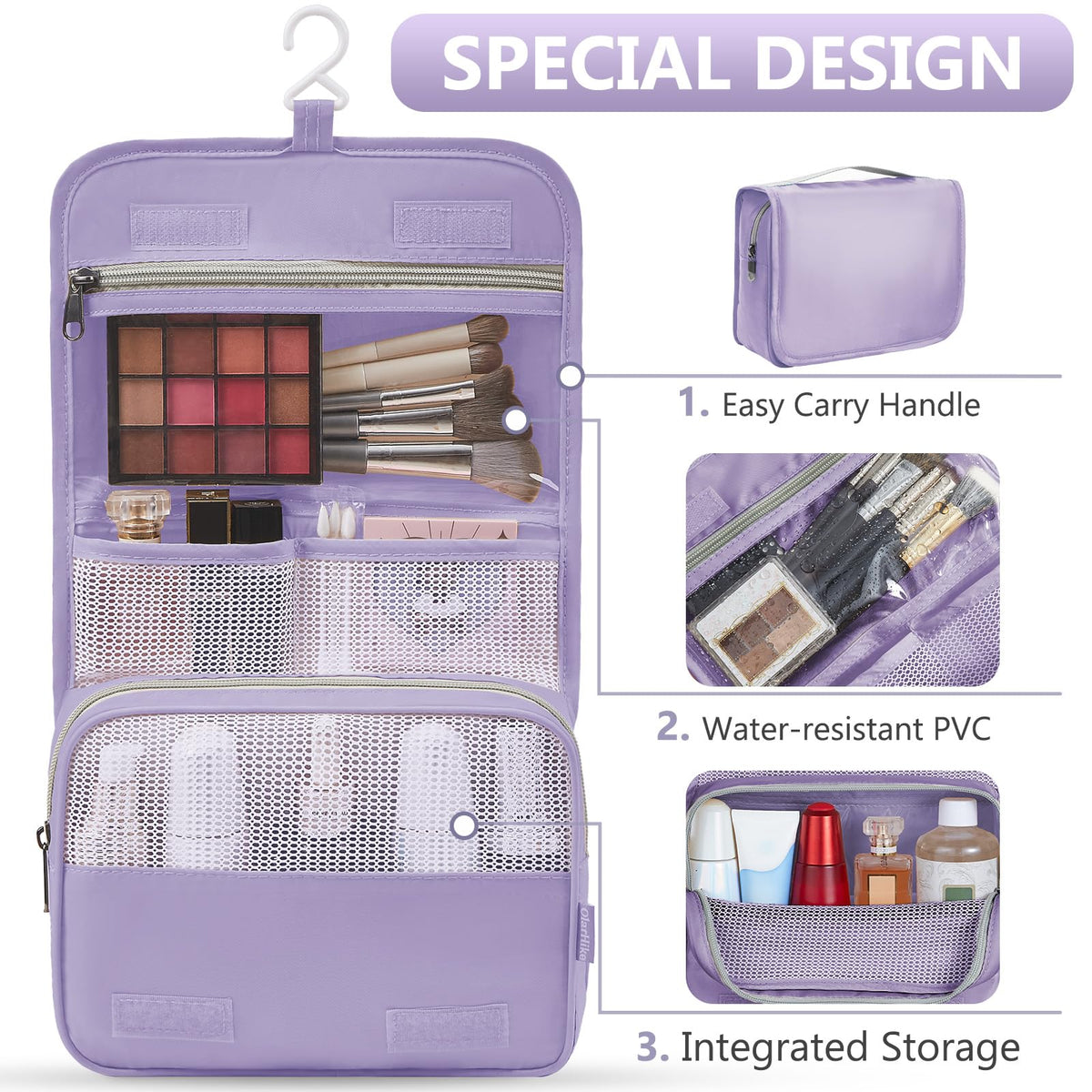 8 Set Packing Cubes for Travel, Gifts for Women Mom,Anti-Tearing Suitcase Organizer for Luggage with Shoe & Hanging Toiletry Bag,OlarHike Vacation Essentials & Accessories for Cruise Ship