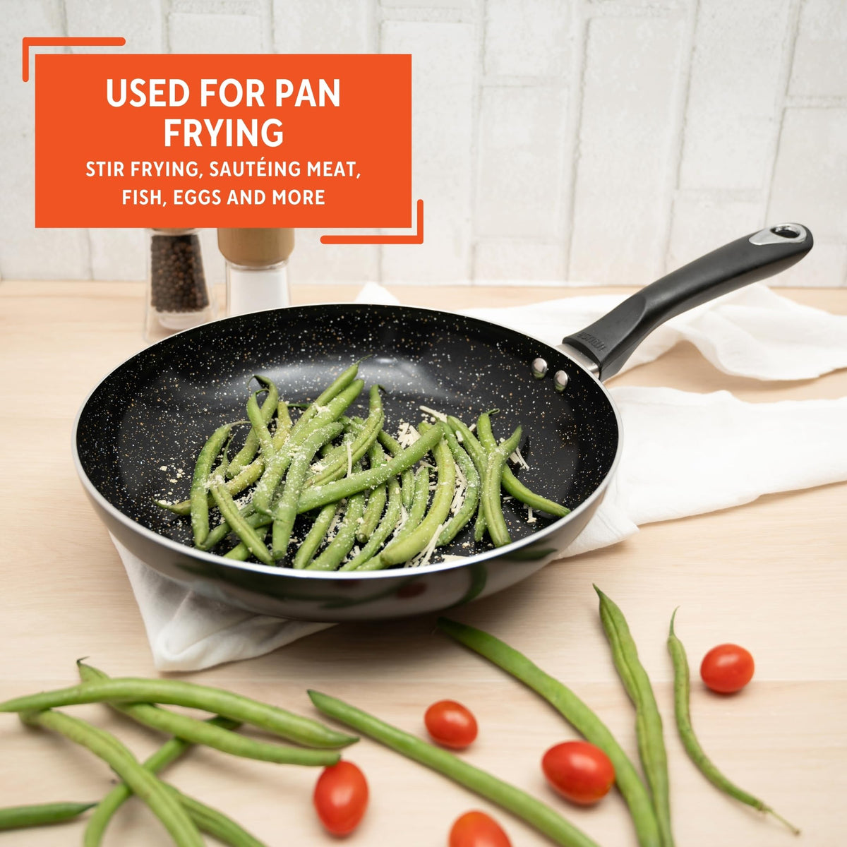 IMUSA 10” Bistro Ceramic Nonstick Fry Pan with Bakelite Handle