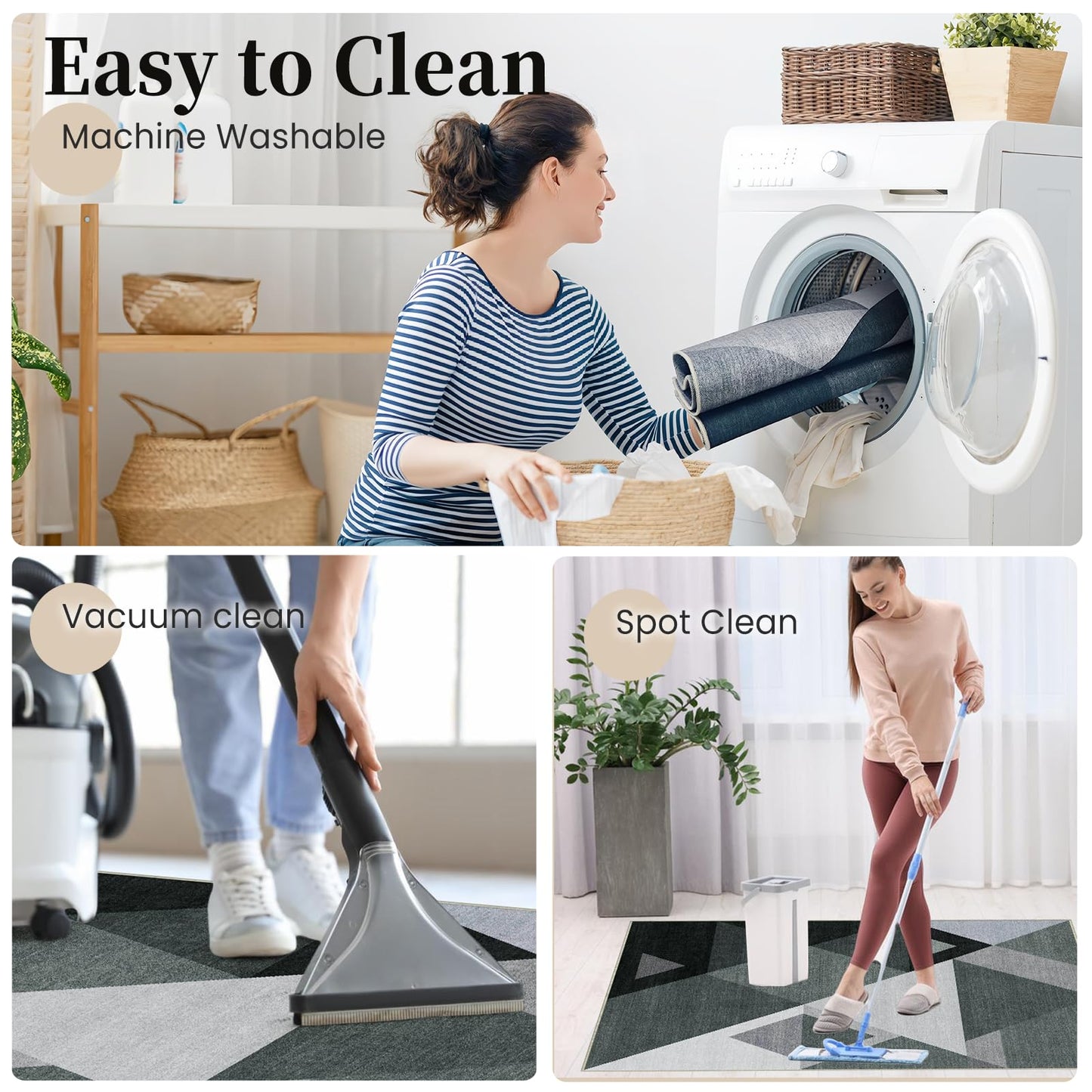 Office Chair Mat for Hardwood Floor & Tile Floor,36"X 48" Heavy Duty Desk Chair Mat for Hard Floors, Under Desk Rug for Rolling Computer Chair,Anti Slip,Low Pile Carpet Protector-Triangle