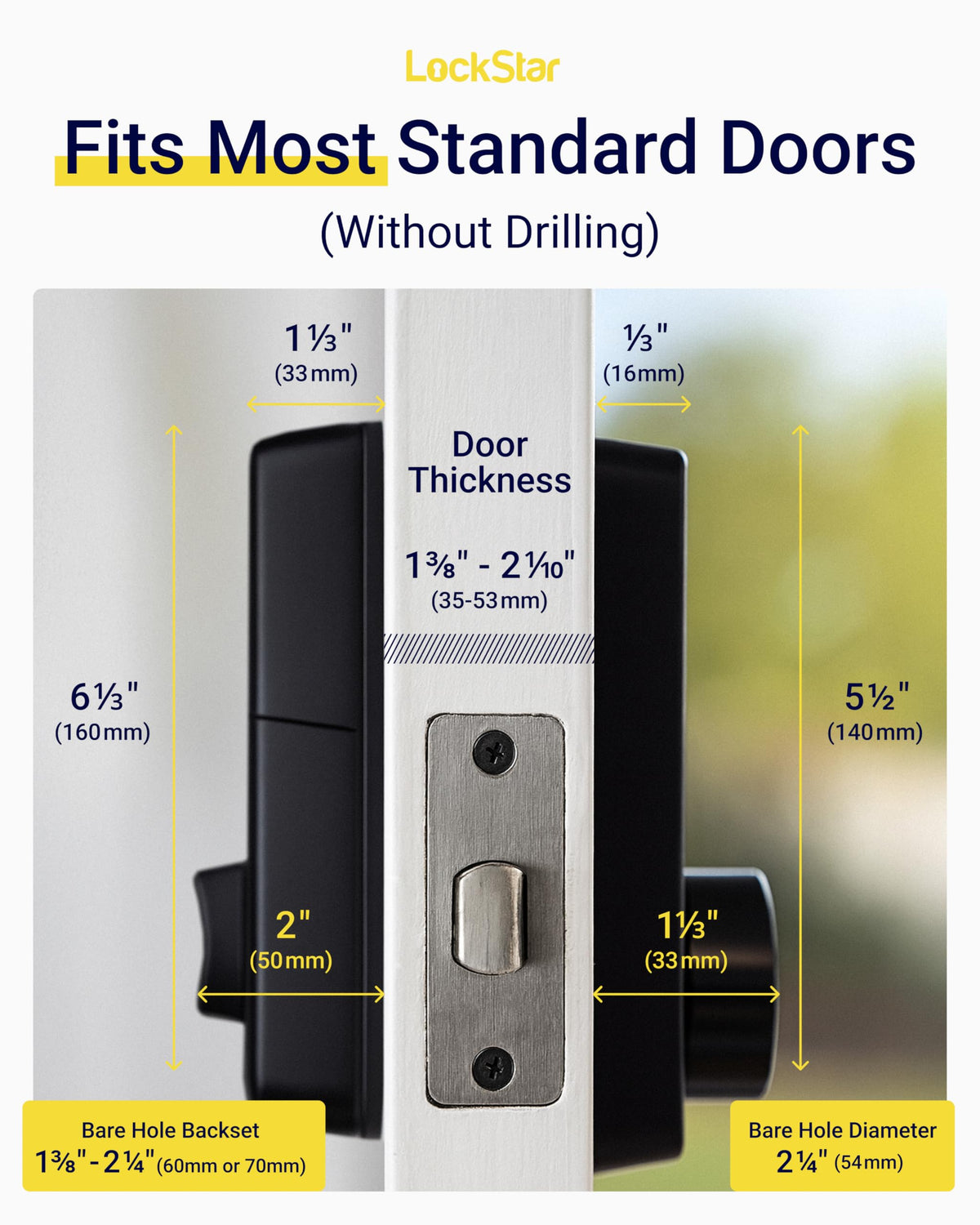 LOCKSTAR® Smart Door Lock • Keyless Entry Deadbolt Door Lock • Multiple Entry Methods – APP • Fingerprint Touch ID • Keypad Code • Card FOB • Traditional Key • Smart Home Devices