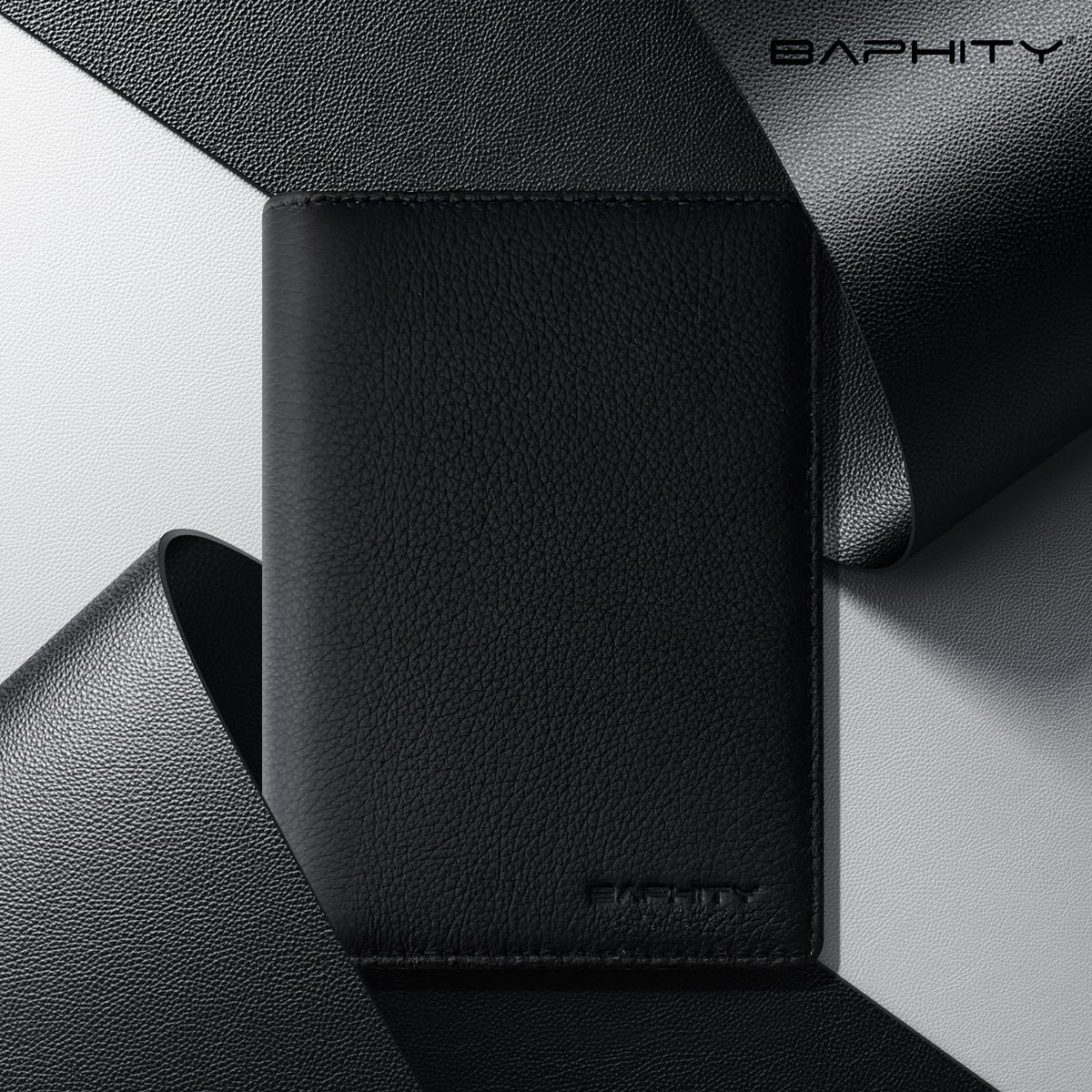 Genuine Leather Passport Holder Wallet Cover Gift for Women and Men-Gifts for Dad from Daughte-Travel Essentials Rfid Passport document Holder with Zipper Slot (Black)