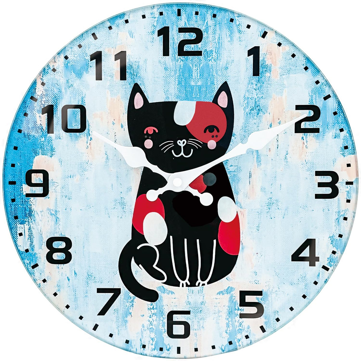 TGHHPC Silent Wall Clocks Battery Operated 10 Inch - Premium Glass Material Wall Clock, Unique Decorative Analog Clock with Large Numbers Non Ticking for Bedroom Living Room Office Kitchen Classroom