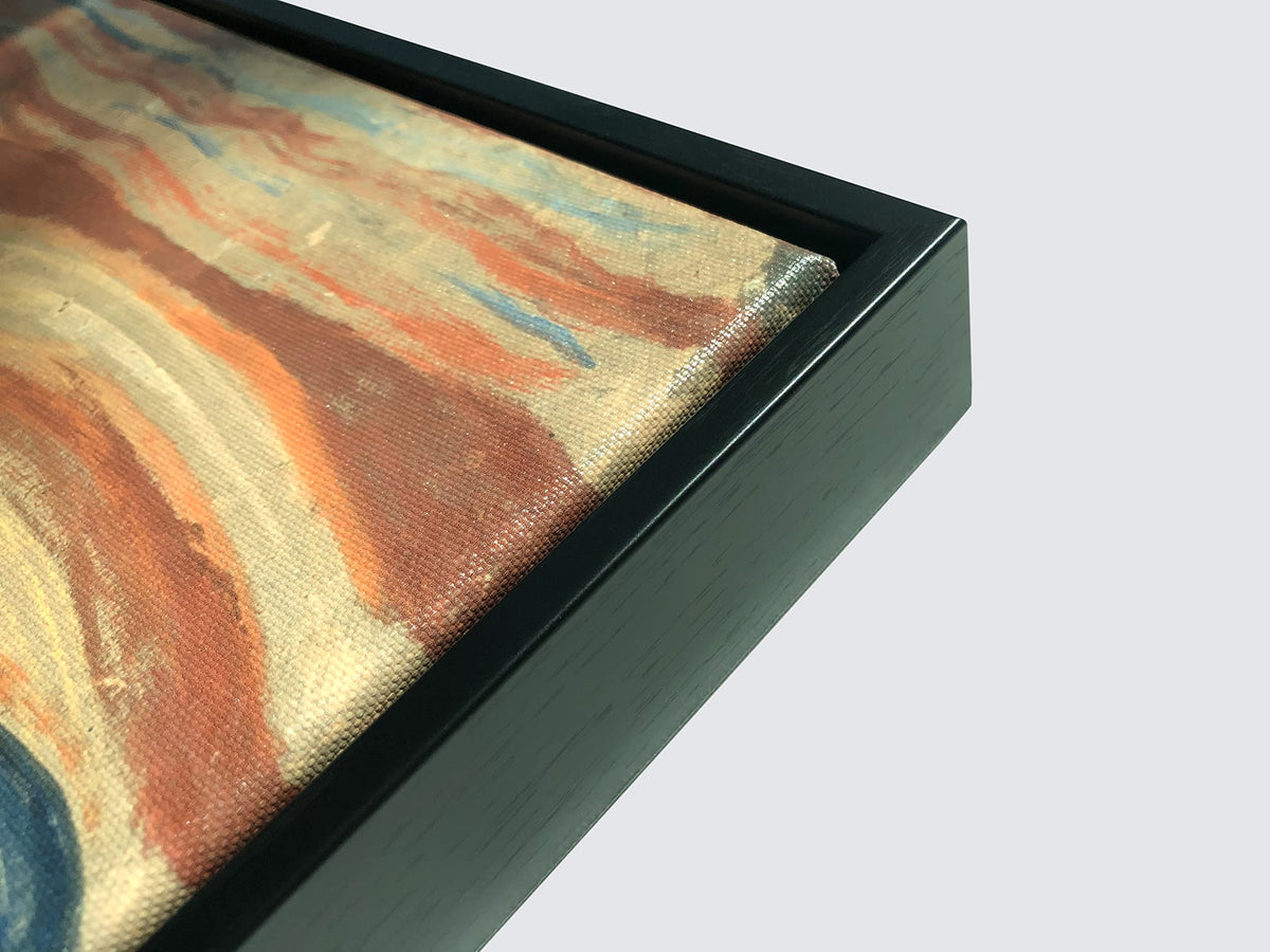 Wieco Art Framed Art The Scream by Edward Munch Famous Paintings Reproduction Abstract Canvas Prints Artwork for Wall Decor Modern Canvas Wall Art for Home & office Decoration