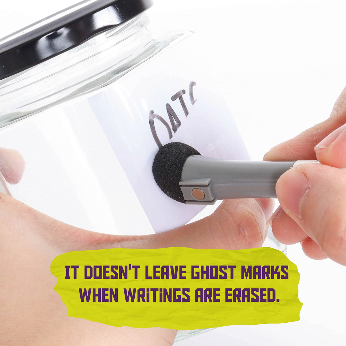 ATack Whiteboard Dry Erase Tape, 2 Inches x 30 Foot, White, Smudge-Free White Board Dry Erase Label Sticker for Storage Bins, Classrooms, and Teachers for Reading Lessons for Sentence Strips