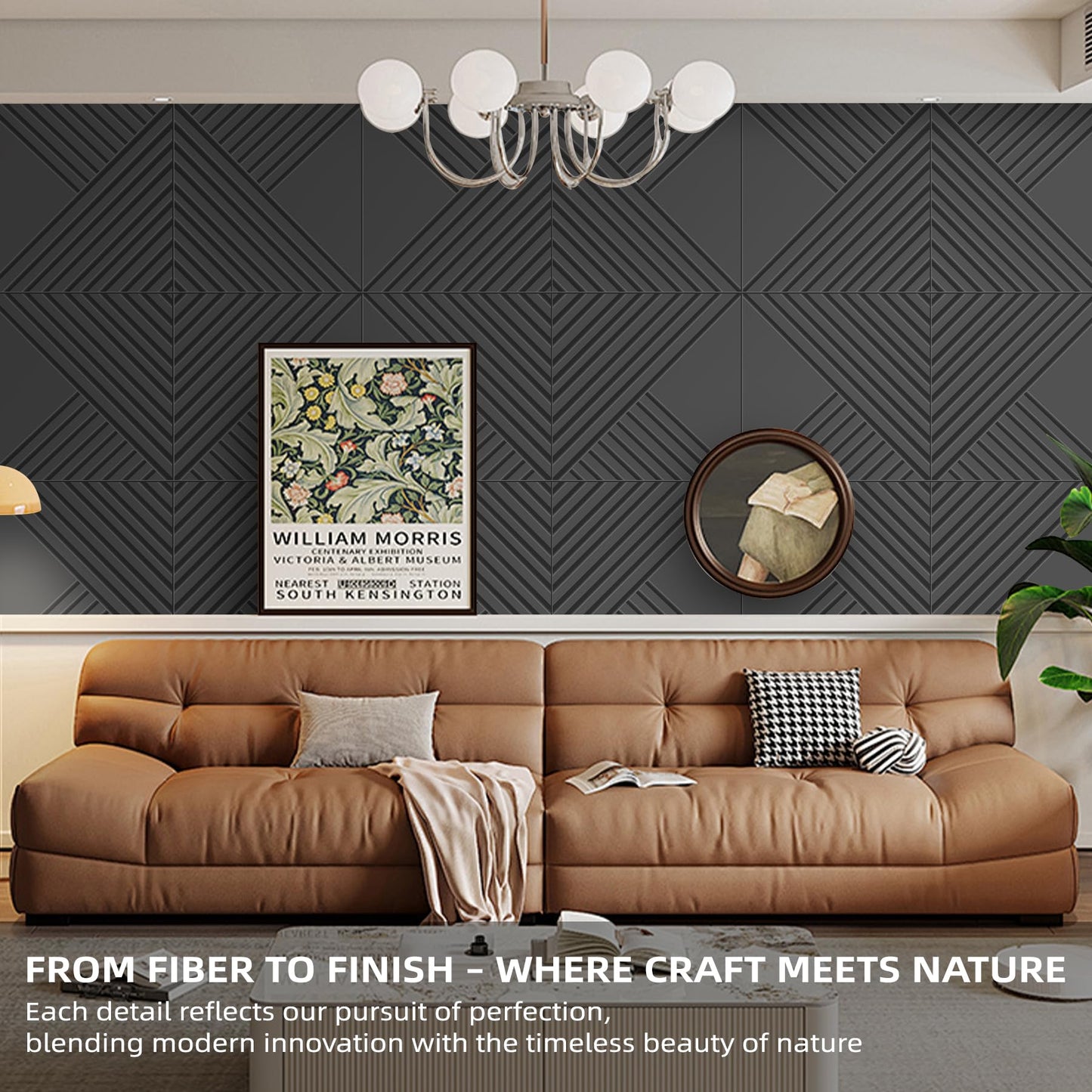 6 Pack Acoustical Wall Panels–TEMGCUAM 60" x 40" Large Art Acoustic Panels, Decorative Acoustic Panels, Sound Absorbing Wall Panels for Home, Office, Recording Studio
