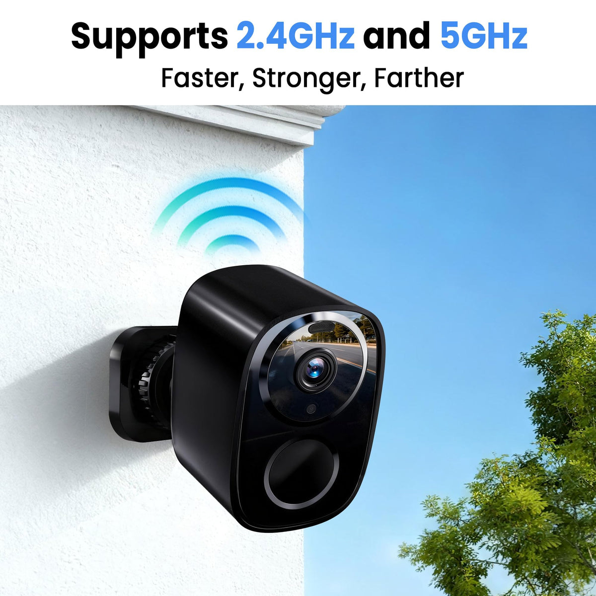 2026 Enhanced 2K UHD Security Cameras Wireless Outdoor – Free Cloud & SD Storage, Dual-Band WiFi 2.4G/5G, Full-Color Night Vision, 6-Month Battery, Motion Alerts, IP66 Weatherproof, 2-Way Talk