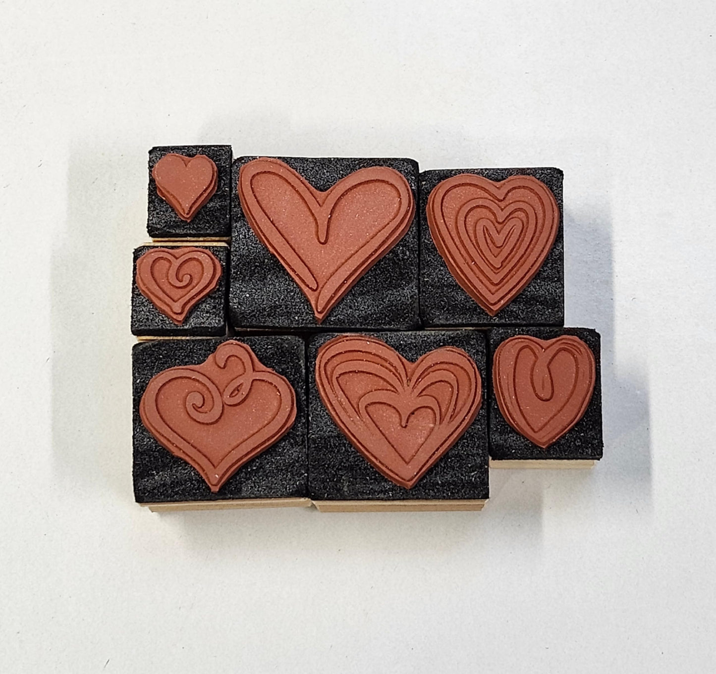 Valentine's Hearts Rubber Stamps