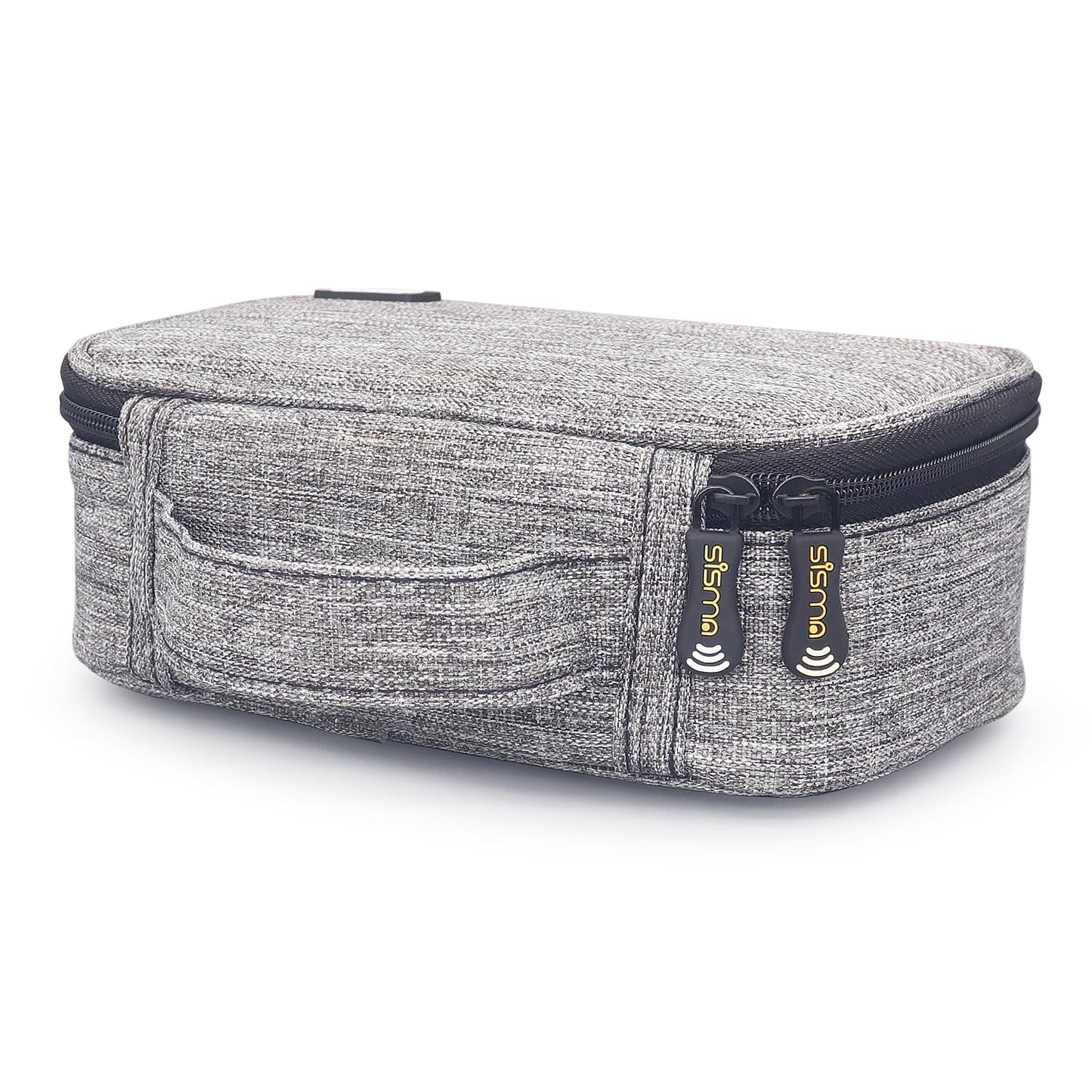 sisma Travel Electronics Organizer Small Carrying Case for Cables Phone Chargers USB Plugs Power Cords Earbuds Adapter Tech Accessories Pouch -Grey