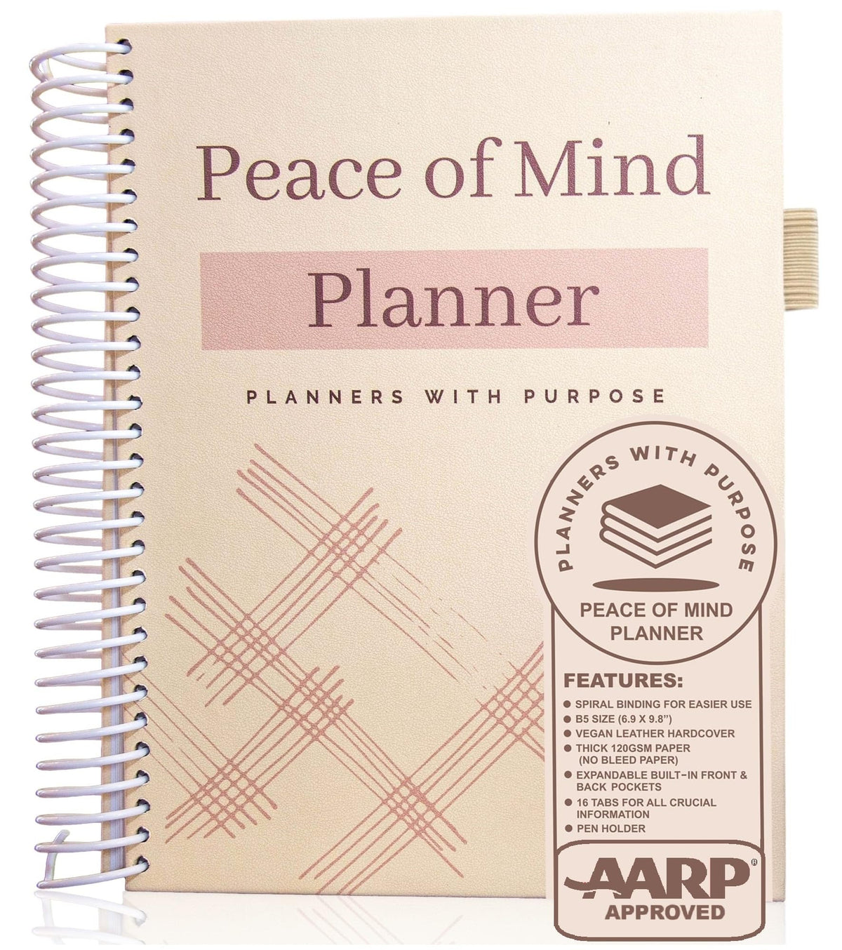 Planners with Purpose End of Life Planner - Guided Final Arrangements When I'm Gone Workbook Organizer Notebook for Beneficiary Info, Will Preparation, Last Wishes, Funeral Planning - Peace of Mind B5