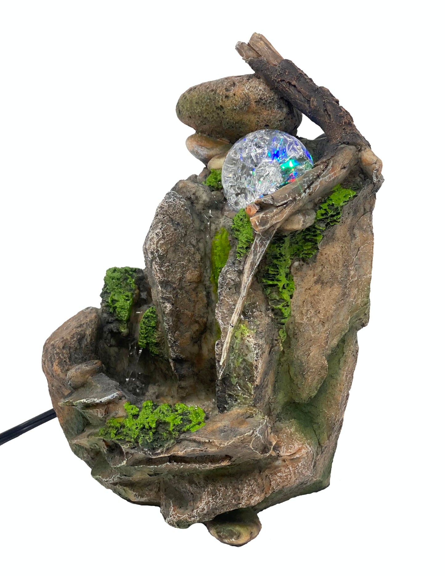 Nature’s Garden Rockery Fountain – Indoor Zen Waterfall Tabletop Decoration