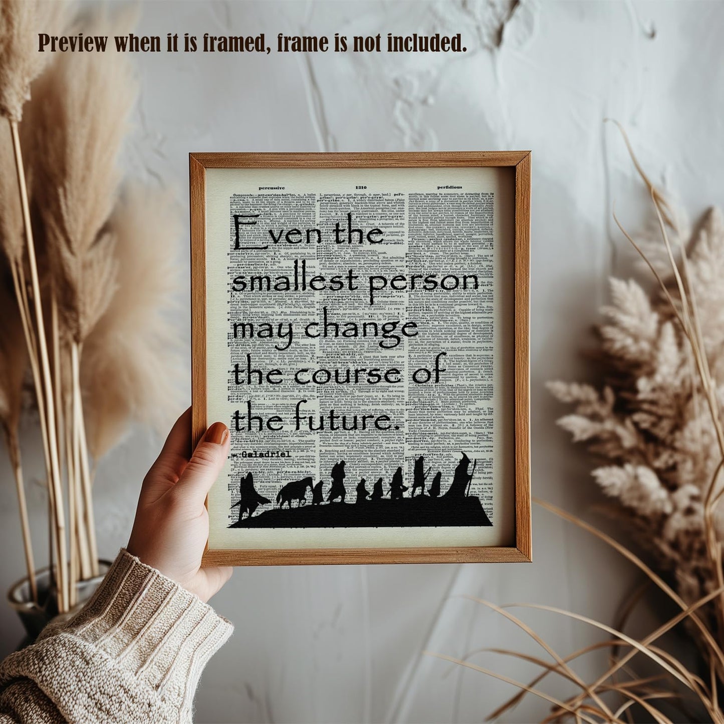 Canvas Wall Art, J.R.R. Tolkien Quote Poster, Dictionary Art Print, Inspirational Quote, lotr Gift, Classroom Office Home Wall Decor, Unframed Canvas Print 11"x14"