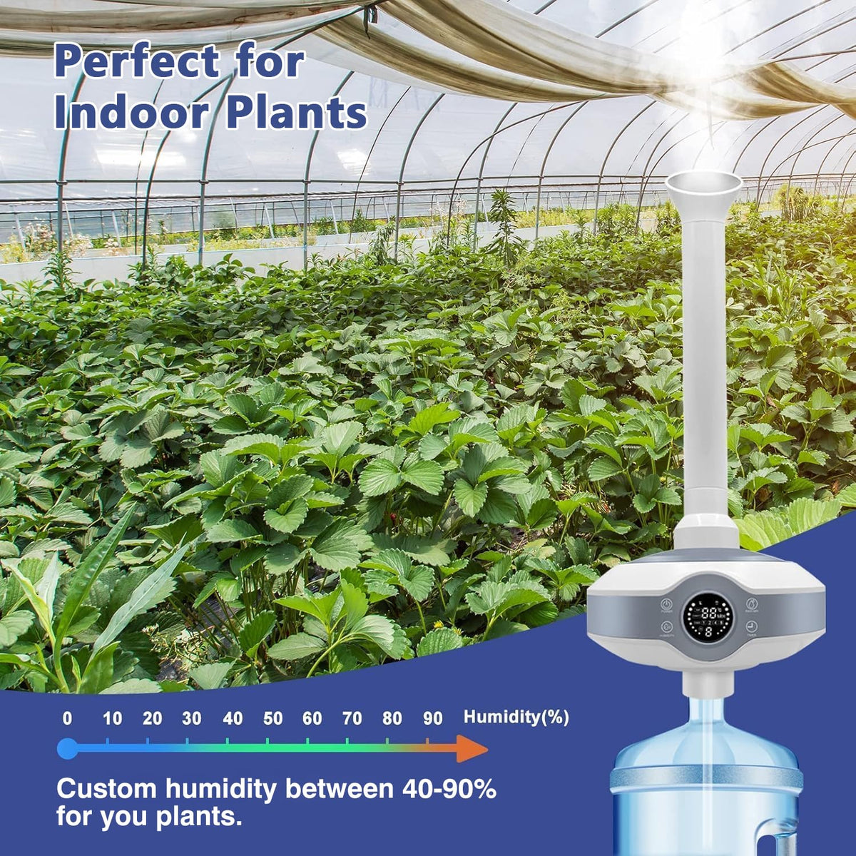 AILINKE Humidifier Large Room 1000 sq.ft. Whole house & Commercial Humidifier 800ml/h Mist Output, Tankless Ultrasonic Cool Mist Industrial Humidifiers for Home, Office, Plants, Greenhouse, Warehouse