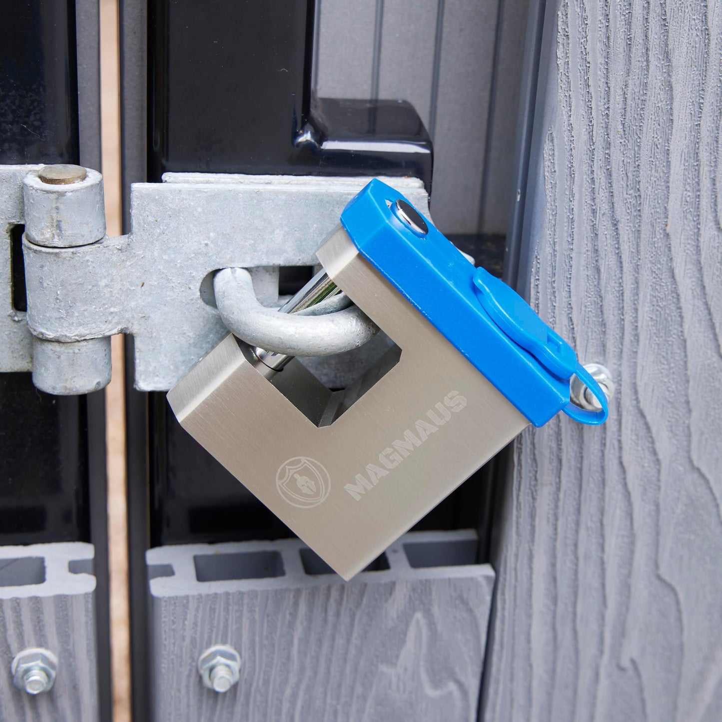 Magmaus® SRL70 Smart Fingerprint Padlock - Advanced Biometric Security Lock with App Control, 20 Fingerprint Memory, 2 Digital Keys, Heavy-Duty Construction for Gate, Storage Unit, Property