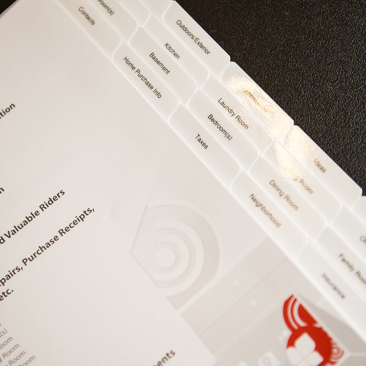 Ahh Hah! Organizer Kit: Home Records - Index Tabs for a Three-ring Binder (Binder not included))