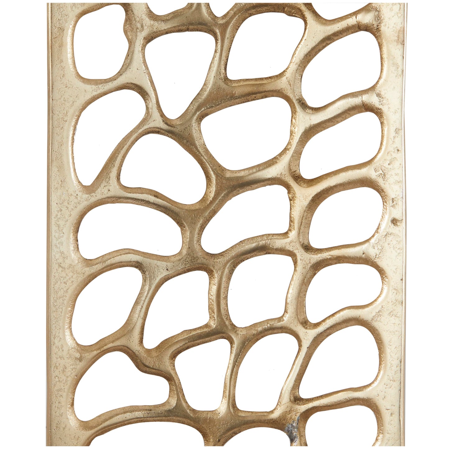 Deco 79 Aluminum Metal Abstract Home Wall Decor Cutouts Wall Sculpture, Set of 2 Wall Art 7"W, 22"H, Gold