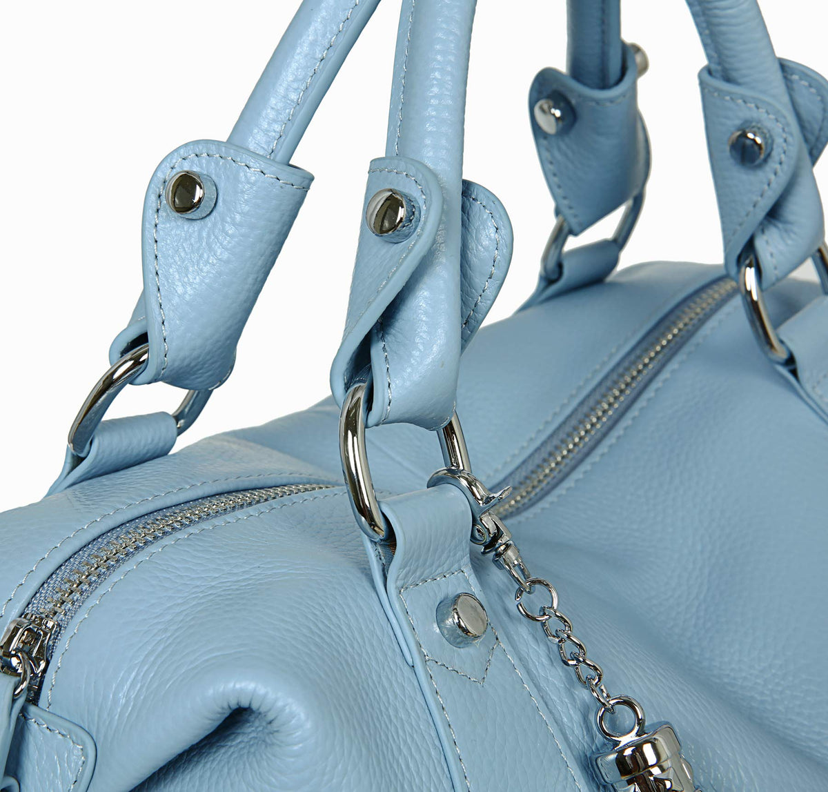 HESHE Womens Genuine Leather Handbags Purse Crossbody Satchel Tote Bags Ladies Real Leather Bags (Light Blue)