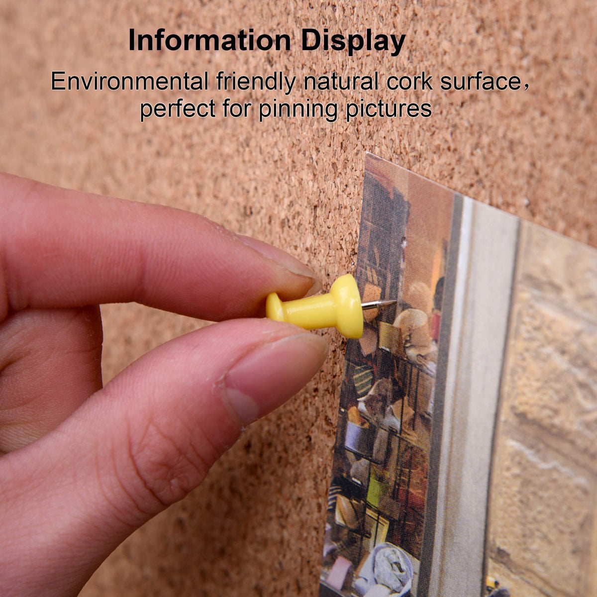 DexBoard 2 Pack 48" x 36" Cork Board, Black Aluminum Frame Bulletin Board for Walls, Large Self-Healing Bulletin Board for Office, School, and Home, Hanging Notice Board with 10 Push Pins (4x3 Ft)