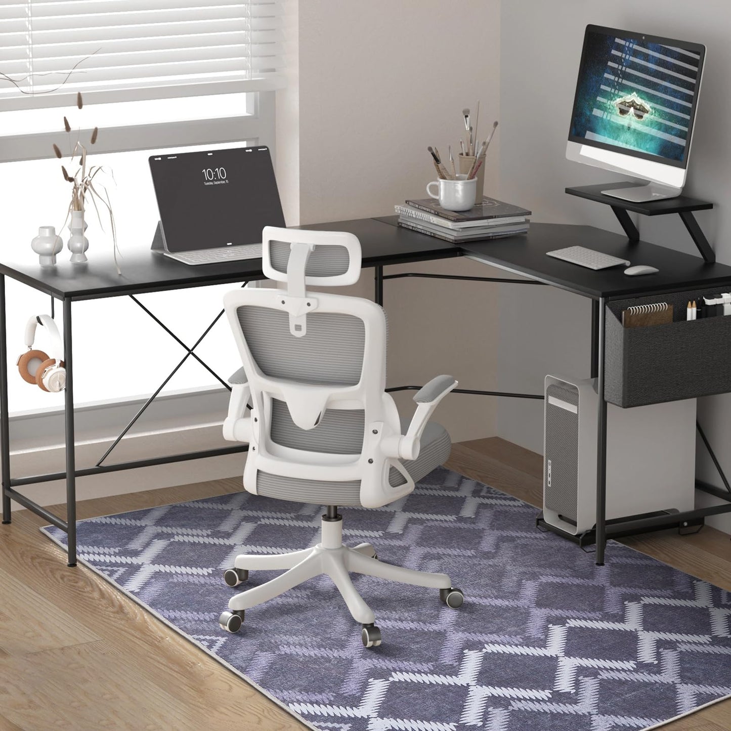 Office Chair Mat,48"x60" Desk Chair Mats,Safe Computer Chair Mat with Anti-Slip Backing,Chair Mats for Hardwood Floor with Sturdy Locked Edge,Easy to Clean Office Rug for Home/Offices