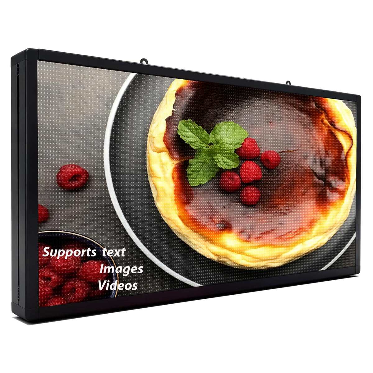 P6 Programmable LED Sign Supports Text/Image/Video, 40"x17" Outdoor Scrolling LED Digital Display for Business, IP65 Waterproof Electronic Message Board with WiFi & USB Control