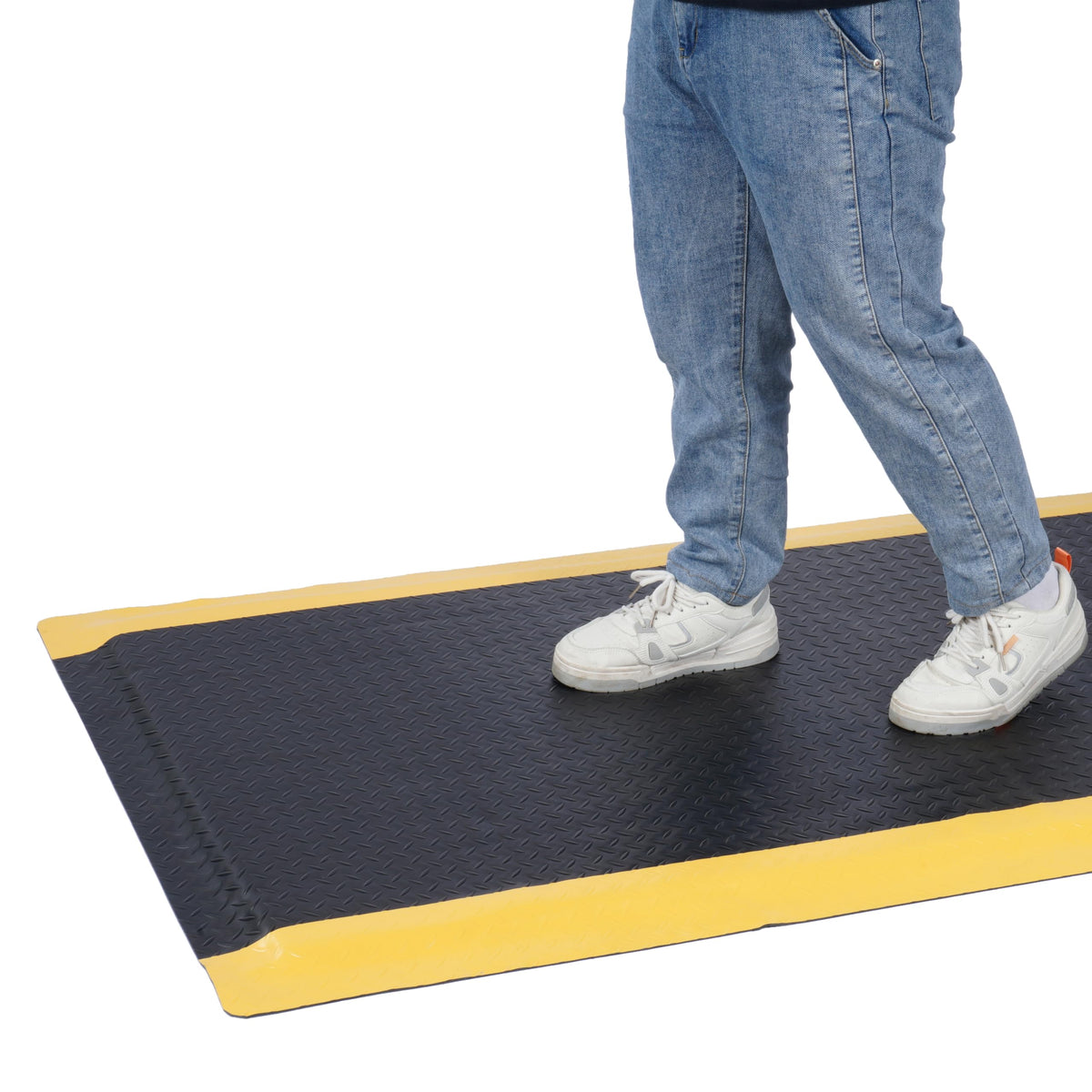 ISXACFF Anti Fatigue Mats Industrial 2' x 6' 15/16" Thick Ergonomic Standing Mat Commercial Kitchen Mat Heavy Duty Diamond Plate Shop Floor Mats Helps Relieve Back and Leg Soreness