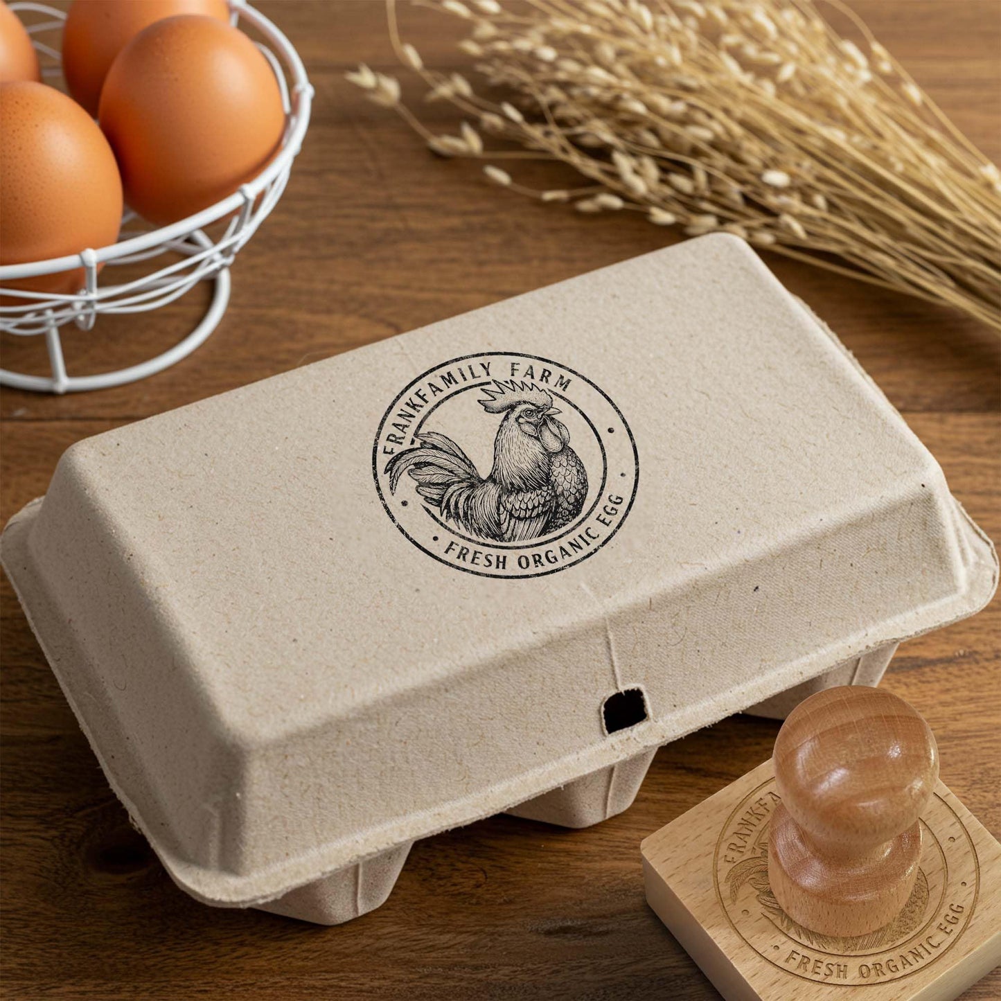 Custom Logo Stamp - Personalized Rubber Stamp - Multiple Size Options Available - Upload Your Logo (3"x3")