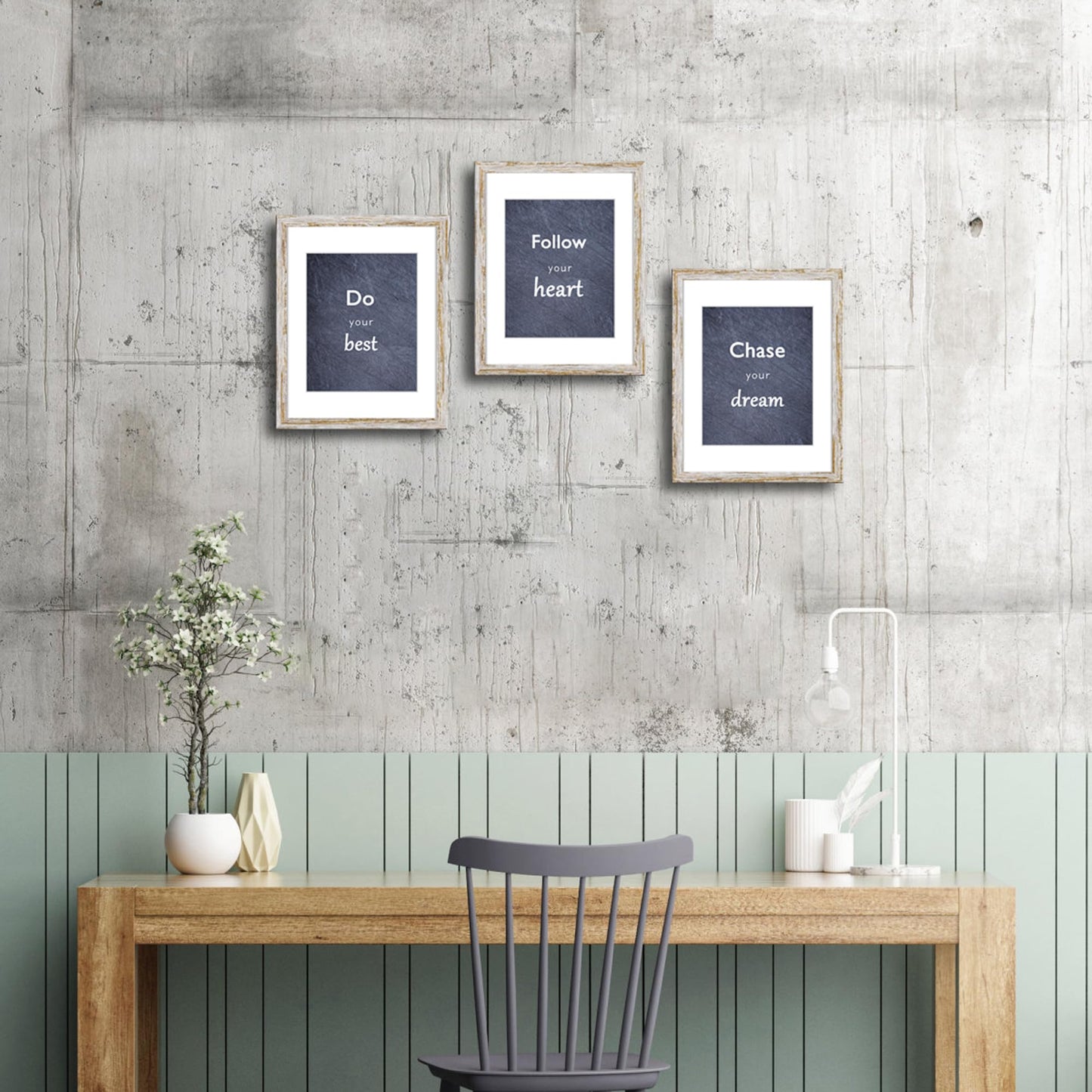 DEKWINN Rustic Distressed Retro Style White Frame 11x14 Picture Frame Set of 3 with Real Glass for Pictures 8x10 with Mat or 11x14 Without Mat, Wall Gallery or Tabletop display