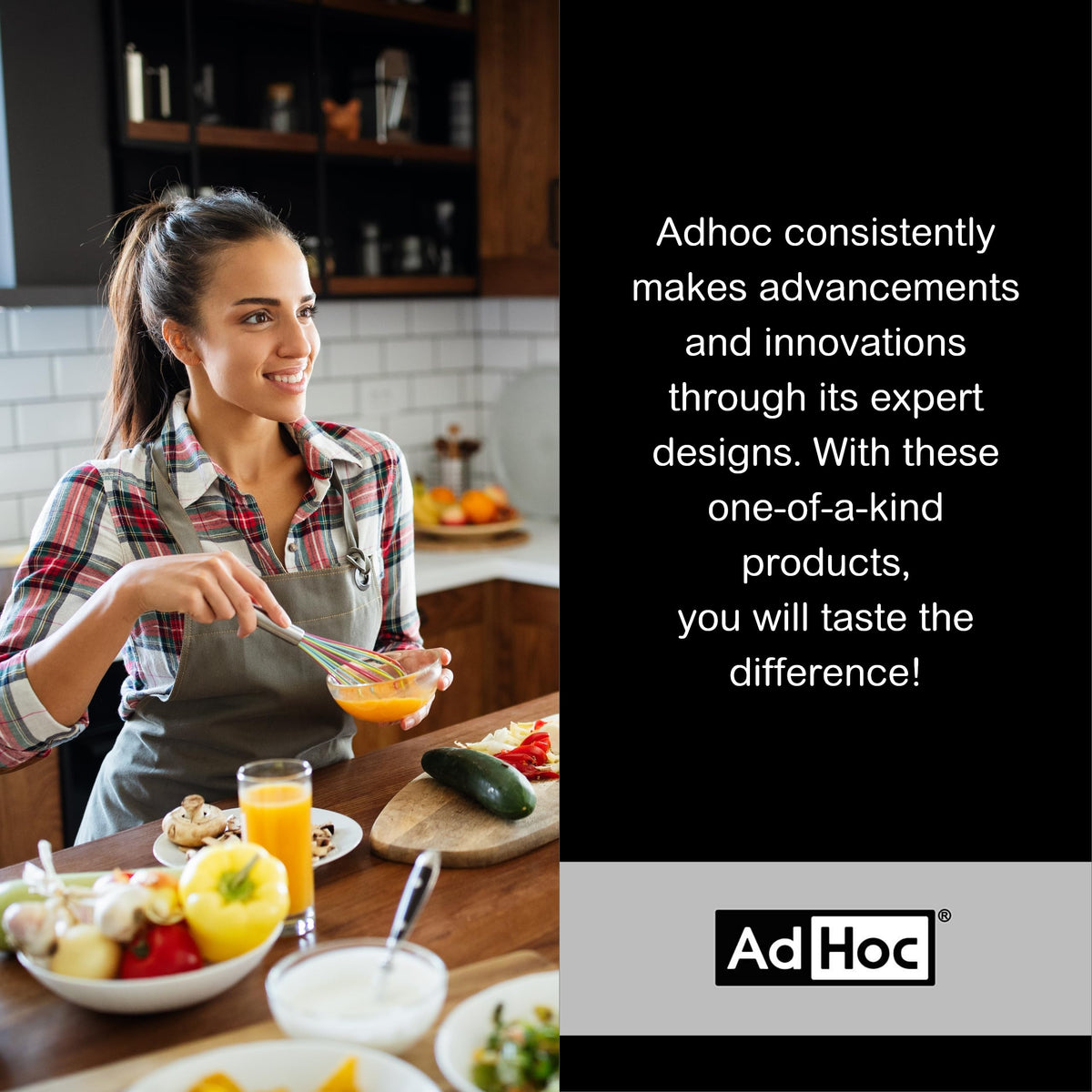 AdHoc Profi Pepper or Salt Mill - Seasoning Mill with Ceramic Grinding Mechanism - Salt & Pepper Grinder with Adjustable Settings - Stainless Steel & Wood