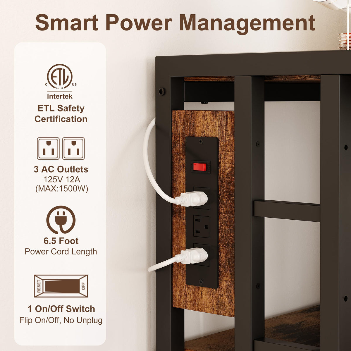 Mini Fridge Stand Coffee Bar Cabinet Station With Small Refrigerator Insert Storage Space, Shelf Organizer For Dorm Microwave To Sit On, Baker Rack With Power Outlet, Big Table To Go Over Hide Fridge