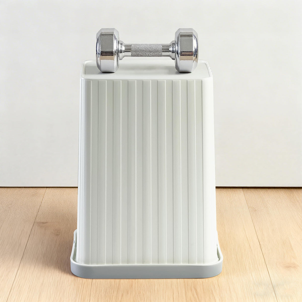 Soddeph 3.2 Gallon Plastic Small Trash Can,Rectangular Wastebasket, Waste Basket,Garbage Container for Bathroom, Kitchen, Bedroom, Office, Home, Dorm Room (1, White)