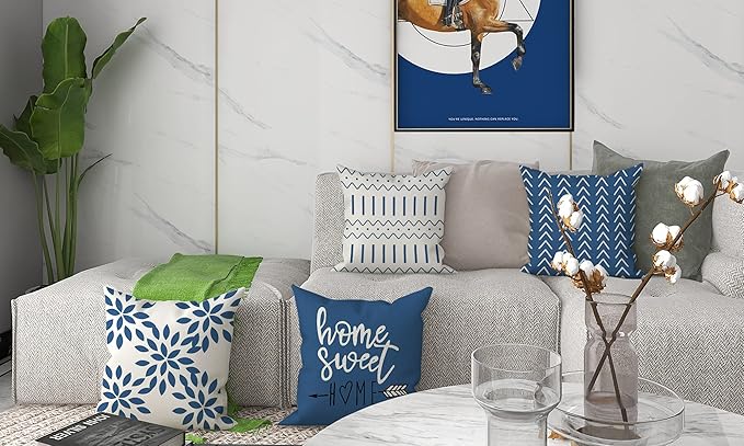 YCOLL Pillow Covers 22x22 Set of 4, Modern Sofa Throw Pillow Cover, Decorative