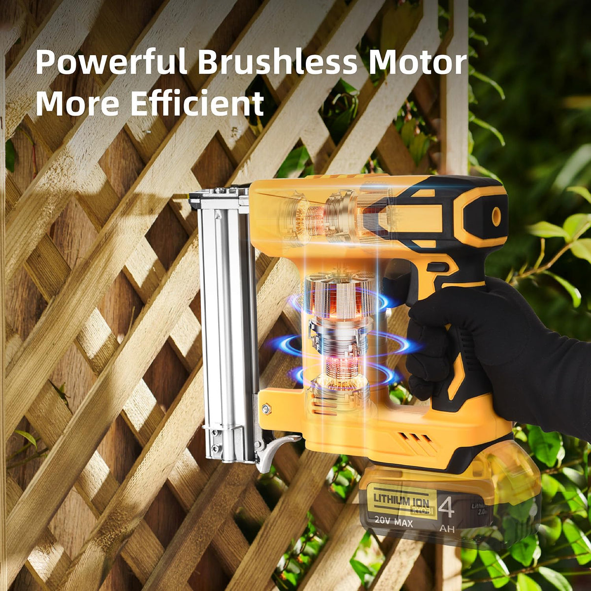 18 Gauge Brad Nailer/Narrow Crown Stapler Compatible with Dewalt 20V MAX Battery(NO Battery) 2 in 1 Cordless Nail Gun with 1000 Nails and 1000 Staples for Home Improvement, DIY and Woodworking