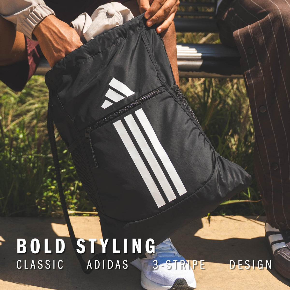adidas Alliance Sackpack – Drawstring Backpack for Sports, Small Gym Bag