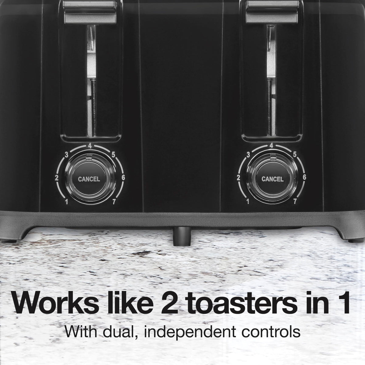 Proctor Silex 4 Slice Toaster with Extra Wide Slots for Bagels, Cool-Touch Walls, Shade Selector With 7 Browning Levels, Toast Boost, Auto Shut-off and Cancel Button, Black (24215PS)
