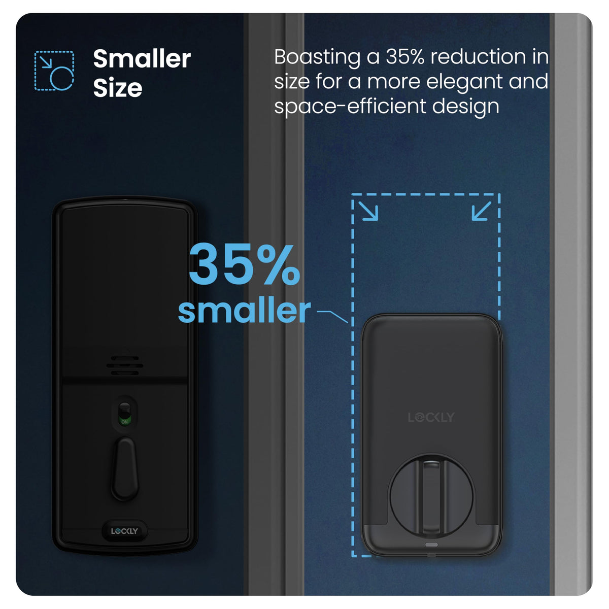 Lockly PIN Genie Pro Zeno Series Smart Lock, Keyless Entry Door Lock with Apple Home Key, Built-in Wi-Fi Keypad Deadbolt Locks for Front Door, App Remote Control, IP65 Weatherproof, Easy Installation