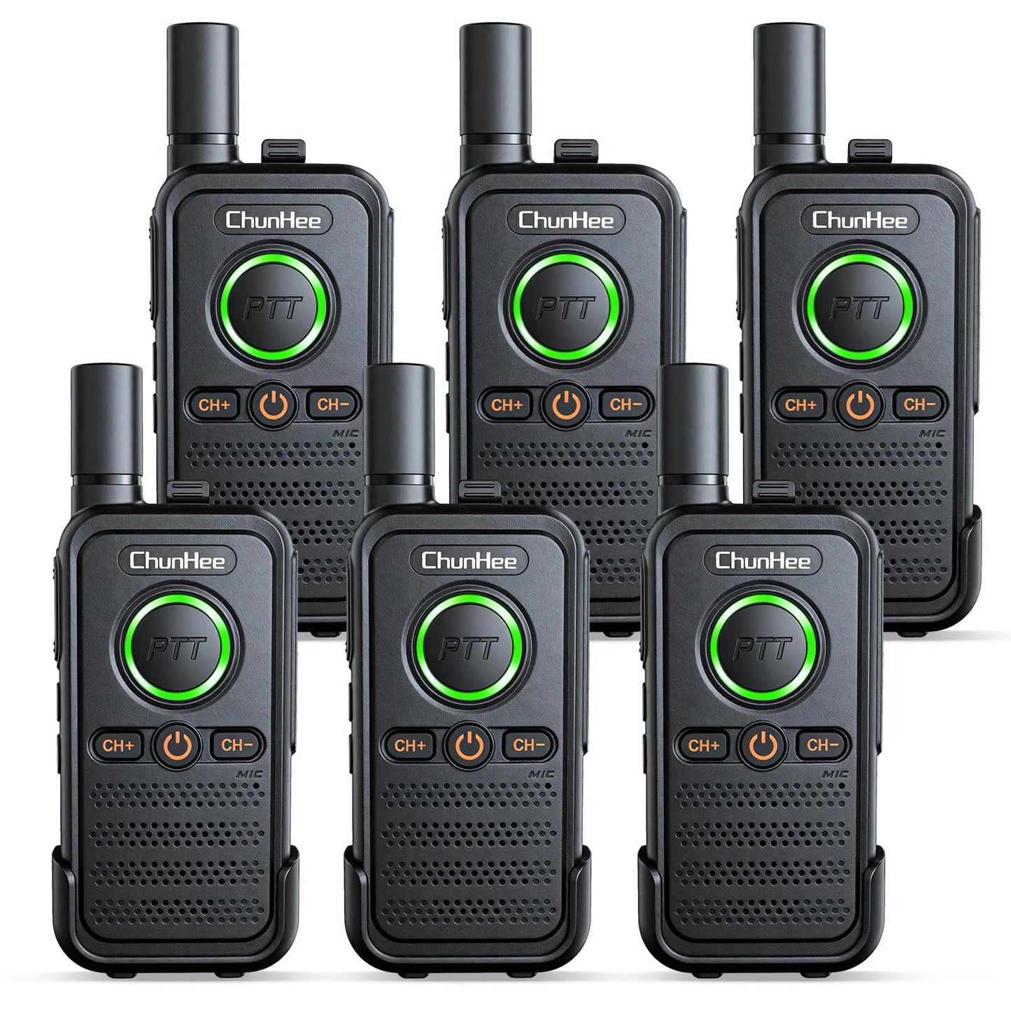ChunHee Wireless Intercom System, 2 Way Voice Intercom for Home, 1.5-Mile Long Range, 16 Channels Portable Intercom with VOX & SOS Alarm, Easy Install Intercom for Elderly, Business & Basement