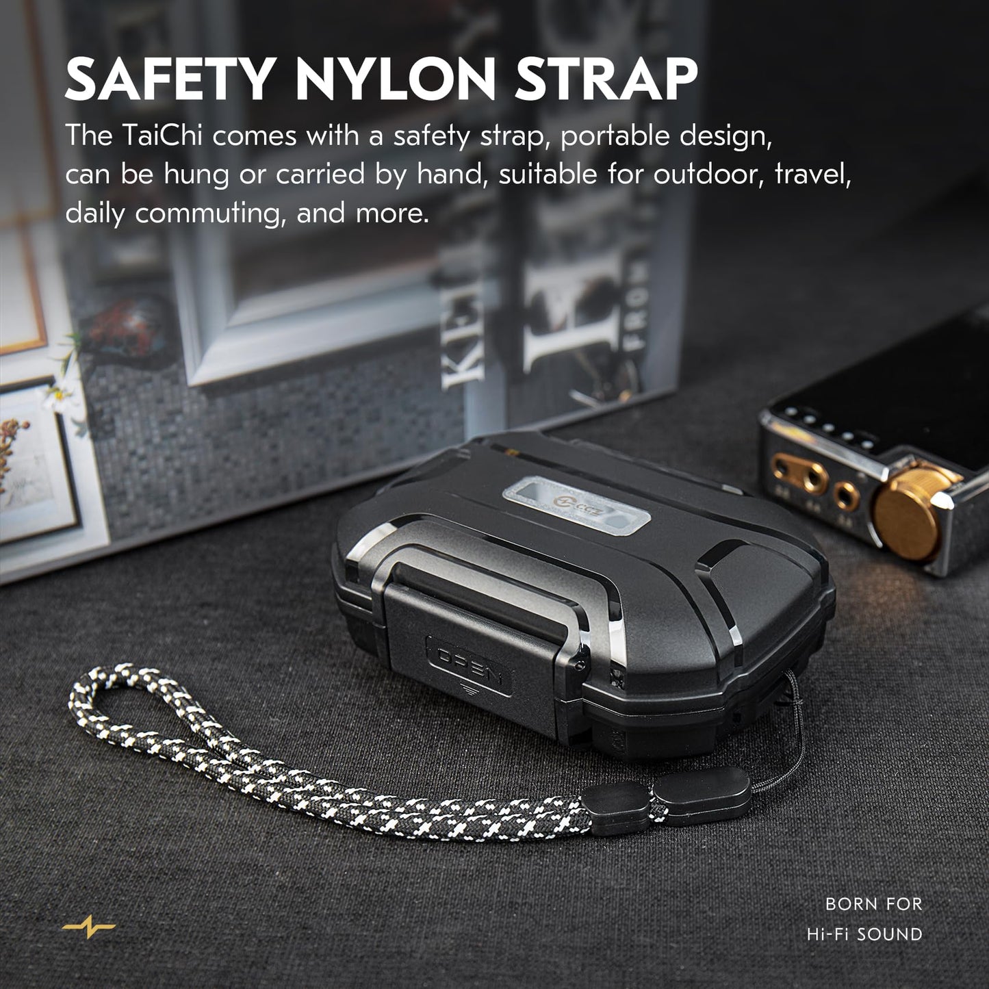 CCZ ZC01 in Ear Monitor Case, Portable Earbud IEMs Case, Waterproof Earphone Storage Box, Travel Carrying Organizer for Headphones, IEM Cables, Fit for KZ ZS10 Pro/ZS10 Pro X/ZS12 Pro X (Black)